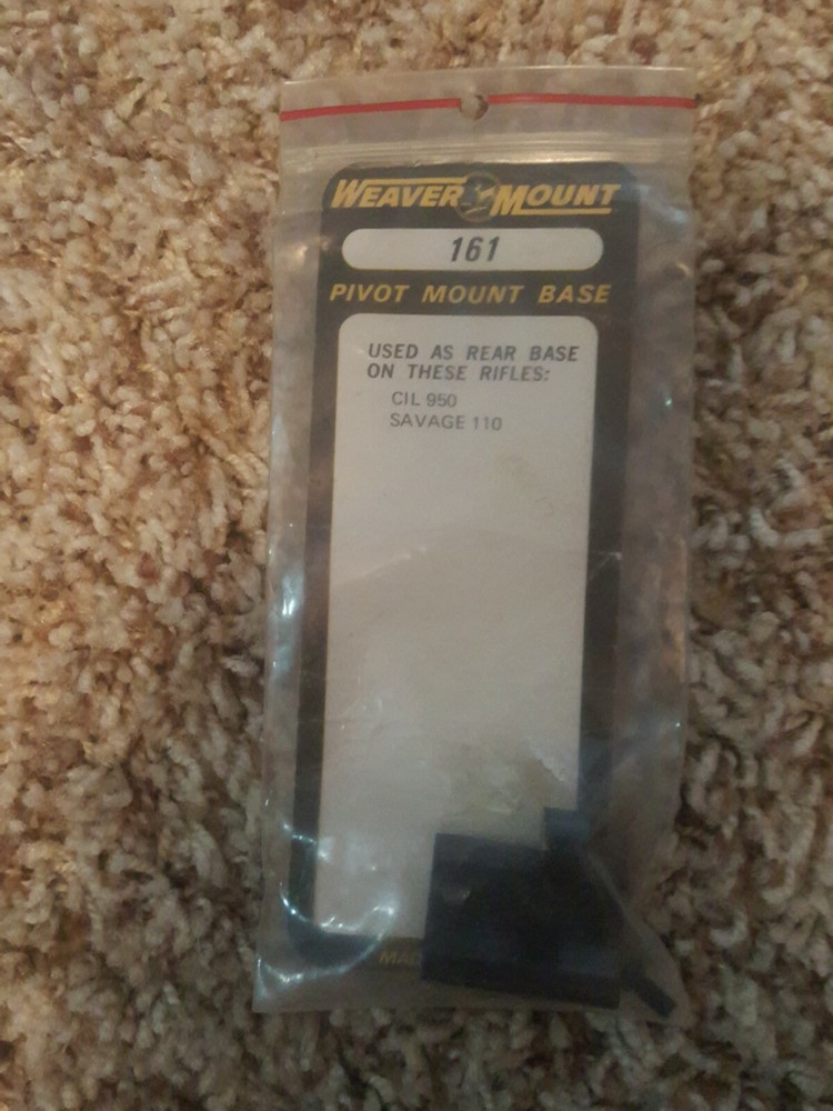 WEAVER  #161  PIVOT SCOPE MOUNT BASE SAVAGE 110 NEW ON CLEARANCE SALE SHIP FREE!-image