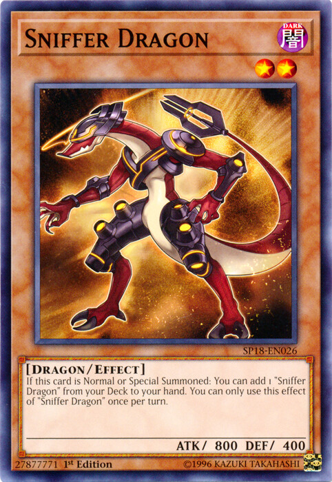 Sniffer Dragon SP18-EN026 Common 1st Edition x3 Near Mint Yugioh Card