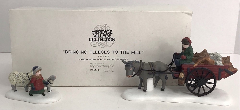 Dept 56 Dickens Village Fleeces To The Mill Set of 2 #5819-0