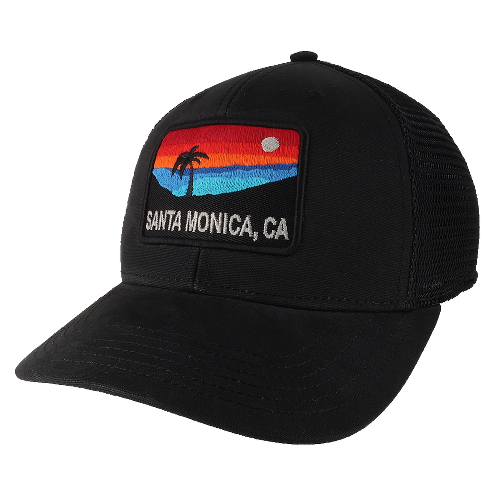 Santa Monica CA Horizon Mid-Pro Snapback Hat - Adjustable Baseball Cap