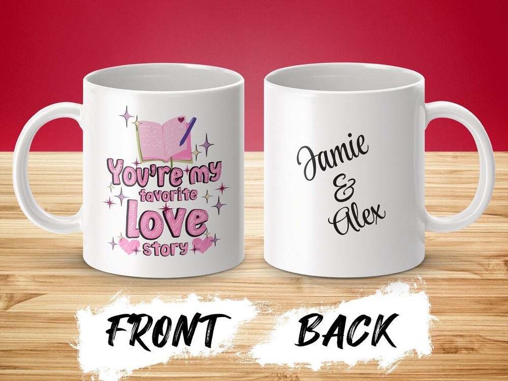 Personalized Valentine's Day Mug With Custom Names Personalized Love Story Mug C