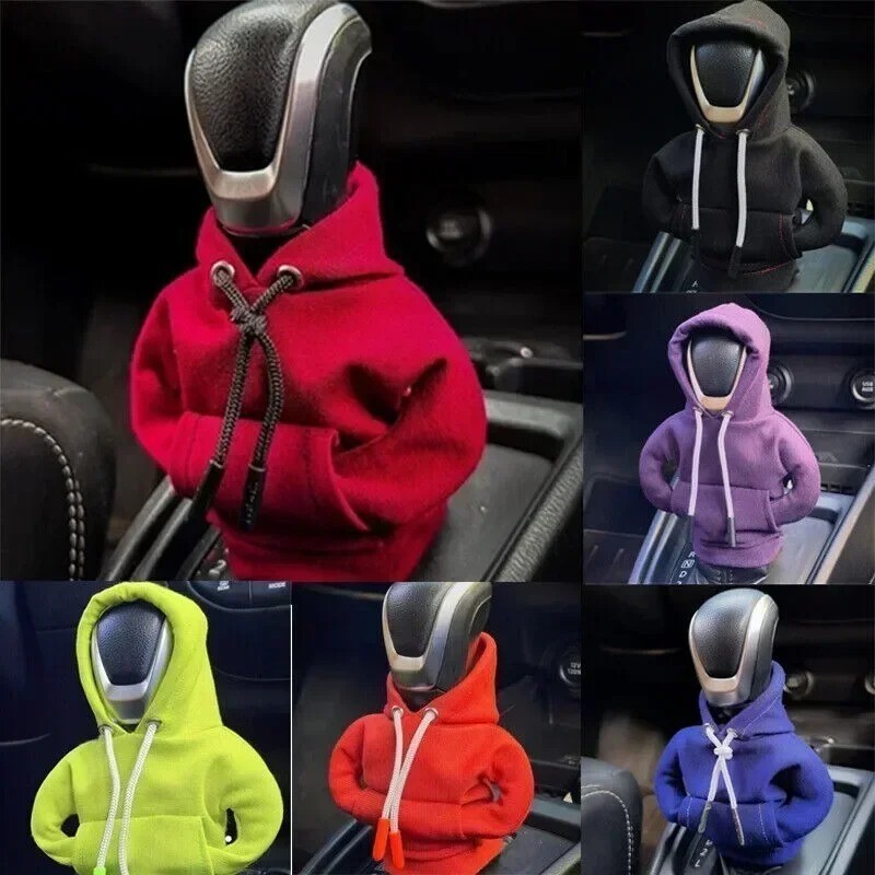 Universal Hoodie Car Gear Car Shift Lever Cover Sweatshirt Gearshift Cover Decor