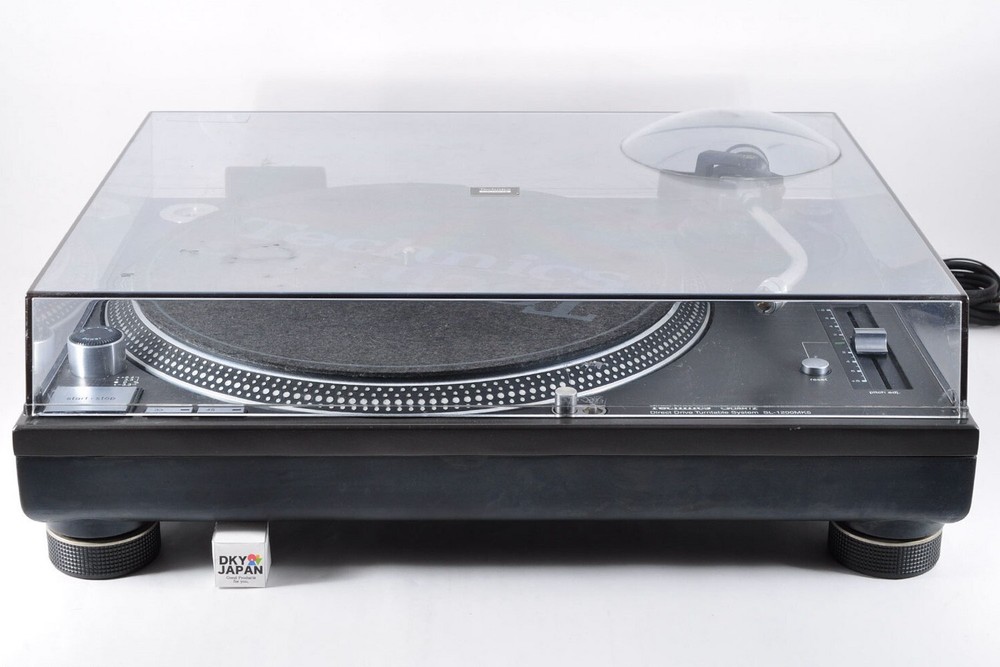 Technics SL-1200 MK5 Black Direct Drive DJ Turntable w/Cover Working Used Fm JP