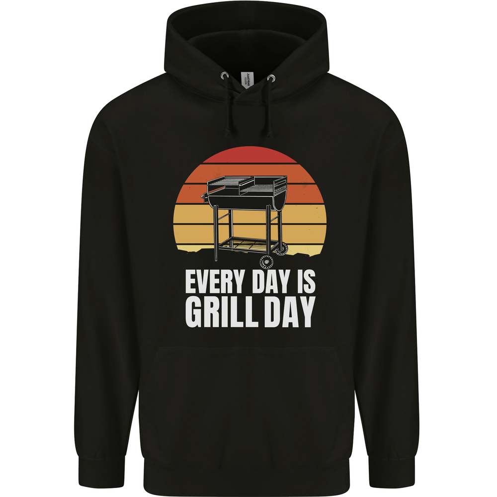 Every Days a Grill Day Funny BBQ Retirement Mens 80% Cotton Hoodie
