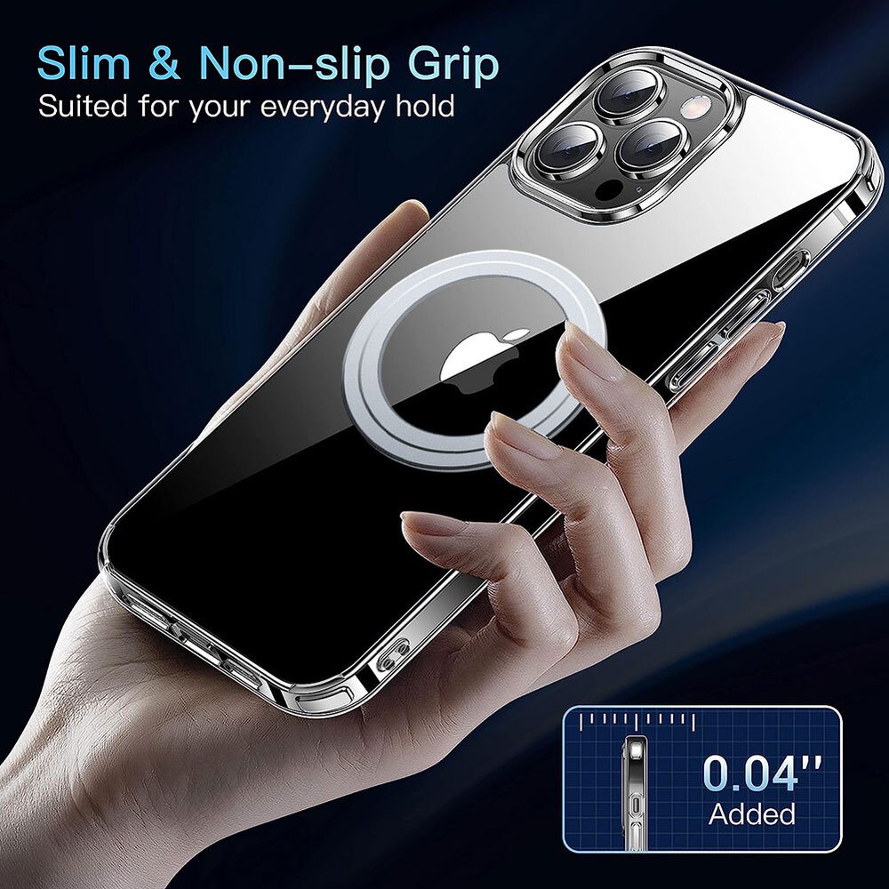 For iPhone 16 Pro Max 15 14 13 Crystal Clear Mag Safe Magnetic Case Rugged Cover