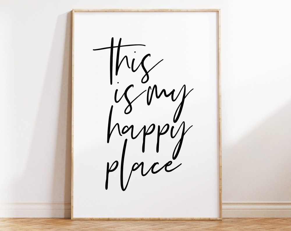Art This Is My Happy Place Print Positive Quote Wall Art Printable Typography