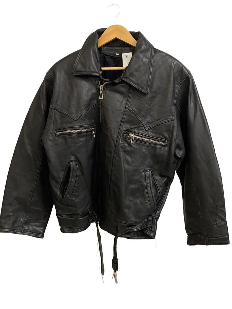 90S/Double Riders Jacket/L/Leather/Blk 5599