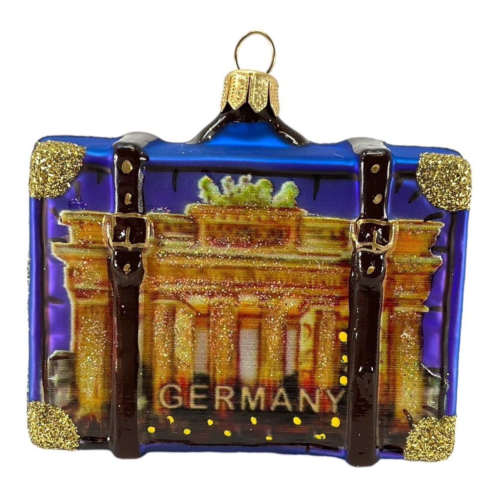 Germany Travel Suitcase Polish Glass Christmas Ornament ONE Decoration