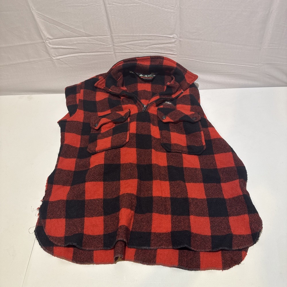 Vintage NZ Wool Flannel 1/4 Zip Pullover Jacket Size L - Soft & Warm Retro Style