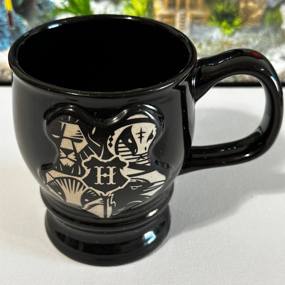 Harry Potter Hogwarts House Crest Black Coffee Mug 13 oz by Hallmark  