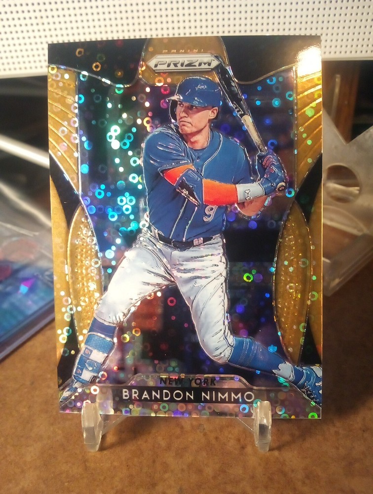 Brandon Nimmo 2019 Panini Orange Donut Circles Prizm #/150 New York Mets Card