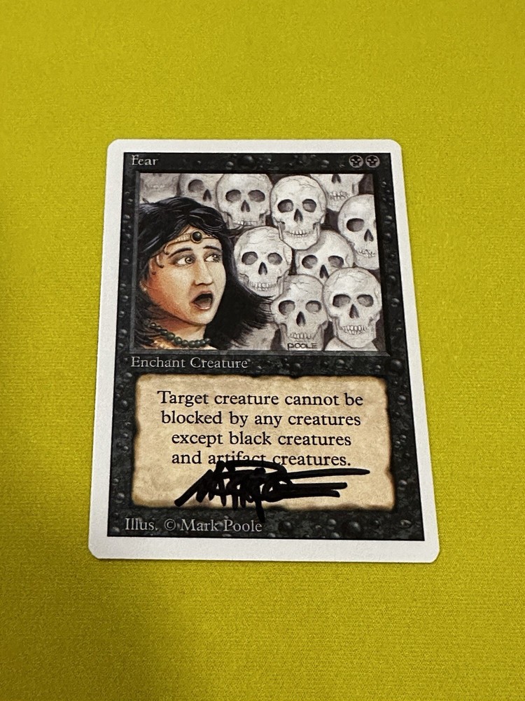 MTG Magic Fear Signed Artist Proof x1 3RD Revised 3ED Mark Poole
