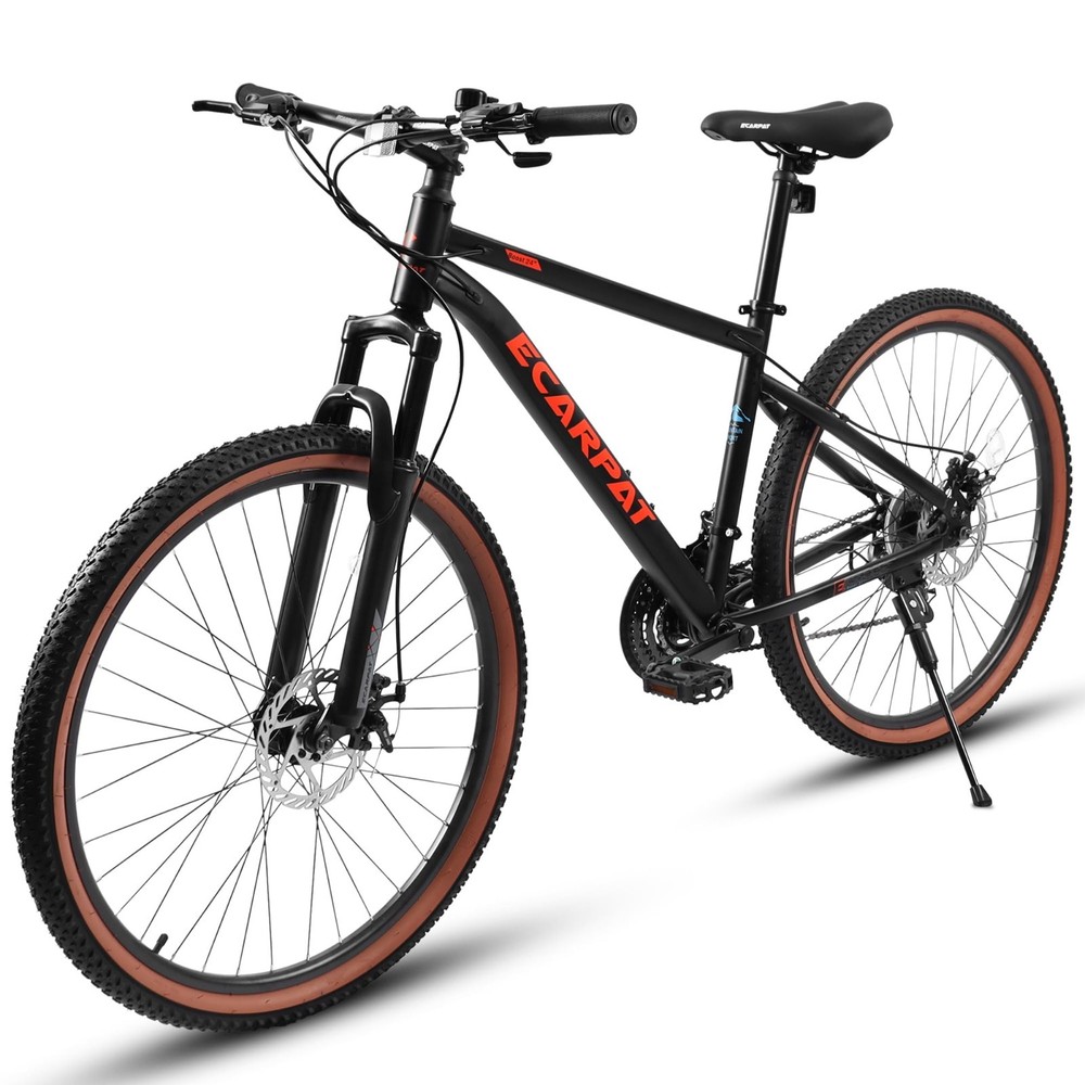 A 24-inch mountain bike with a high-carbon steel frame and durable design.