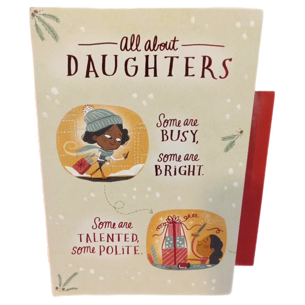 Hallmark Christmas Card Multi All About Daughters Some Are Busy Some Are Bright