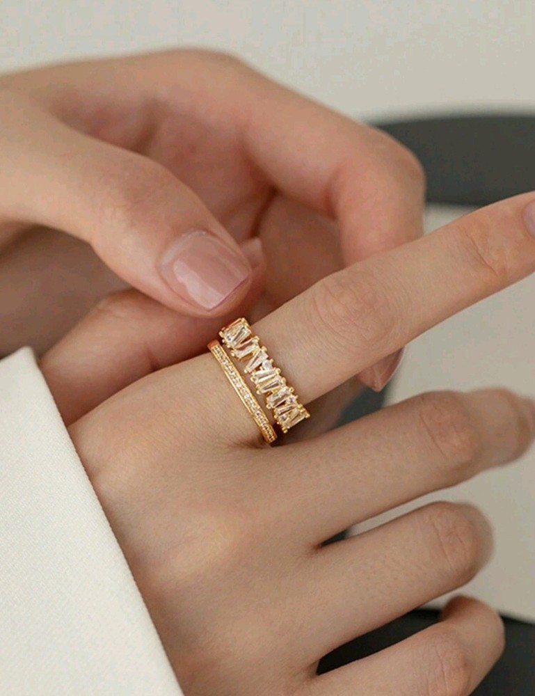 Open Cuff Rings Gold Metal