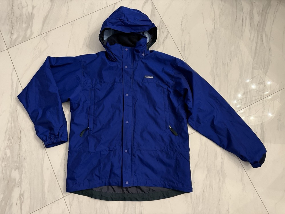 Men's Patagonia Glade Runner Hooded Jacket Cobalt Blue Size M Like New