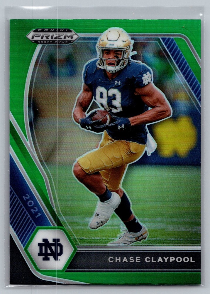2021 Panini Prizm Draft Picks Green Prizm #54 Chase Claypool RC Rookie Card