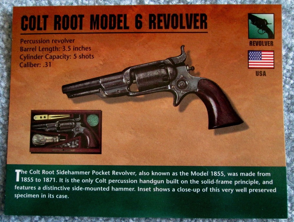 Colt Root Model 6 Revolver Classic Firearms Photo Card u