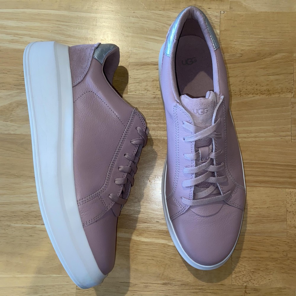 UGG Womens Size 12 Leather Platform Sneakers Casual Comfort Low Top Shoes 1136810