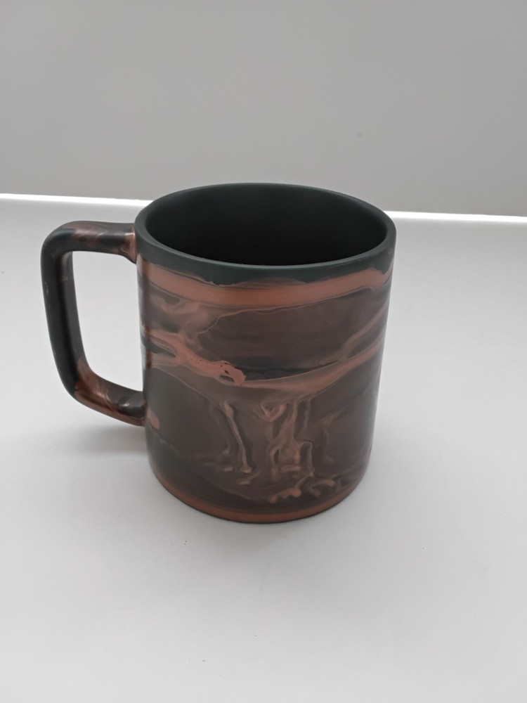 Starbucks Copper and Green Swirl Wave Coffee Tea Mug 12oz 2022 Collection