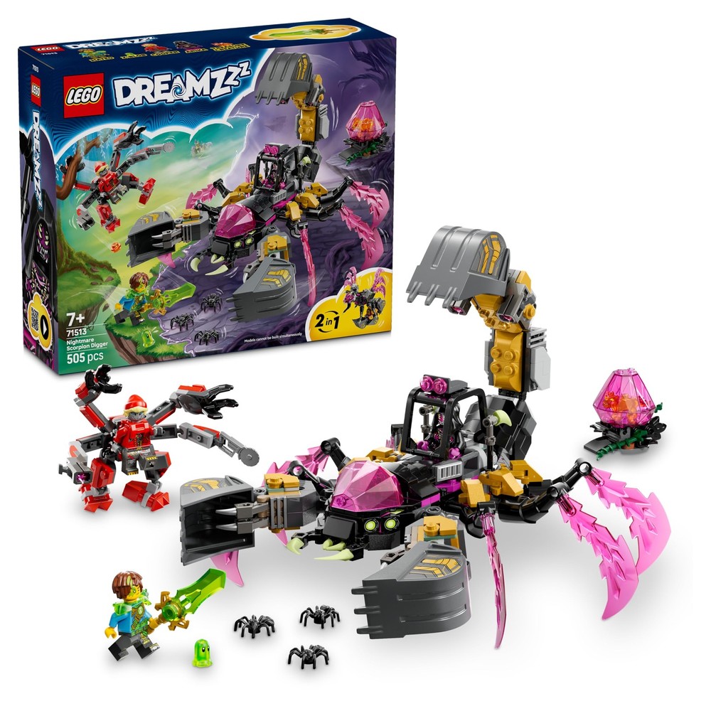 LEGO DREAMZzz 2in1 Nightmare Scorpion Digger Toy - Transforms into a Wasp Figure