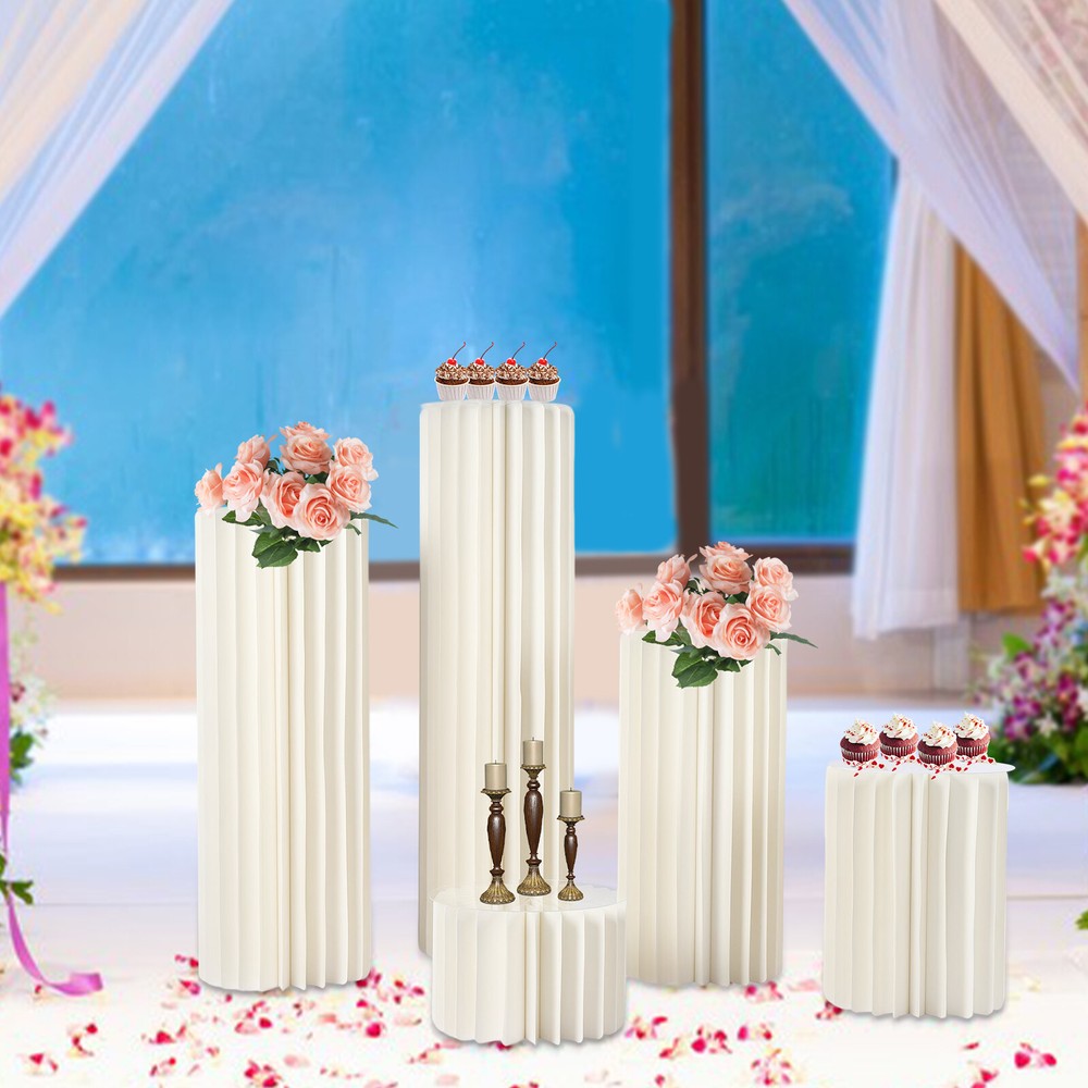 For Party Tables Decor 5pcs Wedding Centerpieces Cardboard Vases Flowers Stands