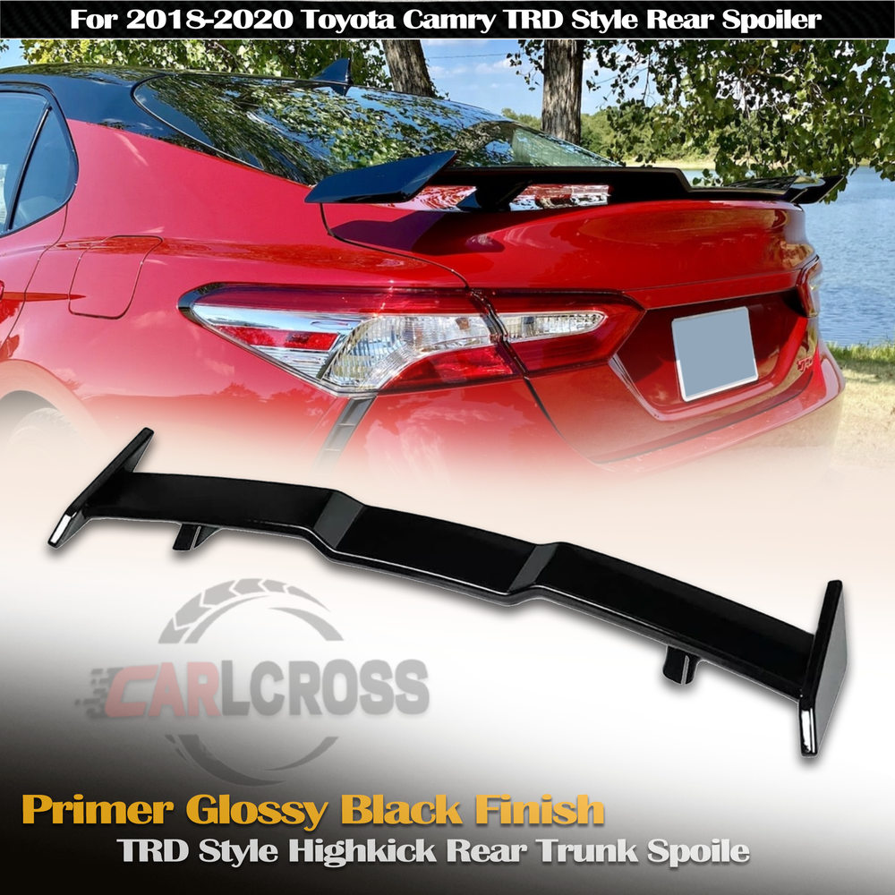 For 2018-2024 Toyota Camry Glossy Black Rear Trunk Lid Spoiler Boot Wing