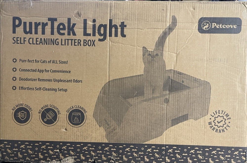 Automatic Self Cleaning Litter Box for Cats, Quiet & Easy Maintenance PURRTEK