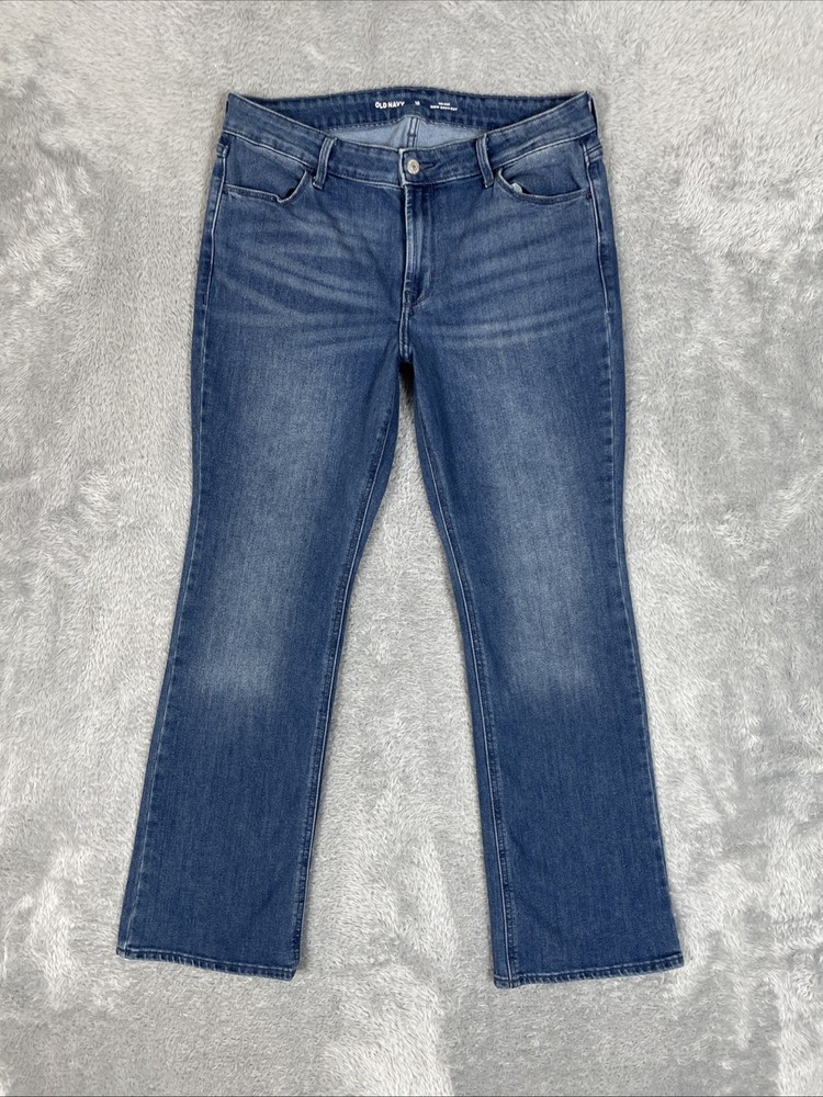Old Navy Jeans Women's Short 10S Blue Wow Bootcut Mid Rise Stretch Pants Casual