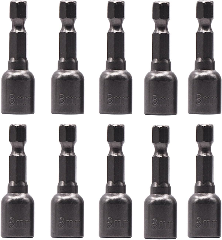 Hex Magnetic Power 8Mm 5/16 Socket Adapter Drill Bit Nut Driver Set 1/4 Inch Hex