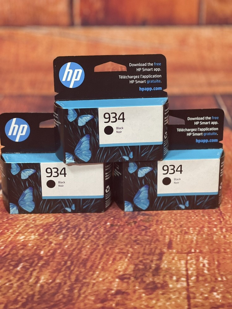 Lot Of 3 HP 934 Black Ink Cartridge Expired April 2024 New Sealed