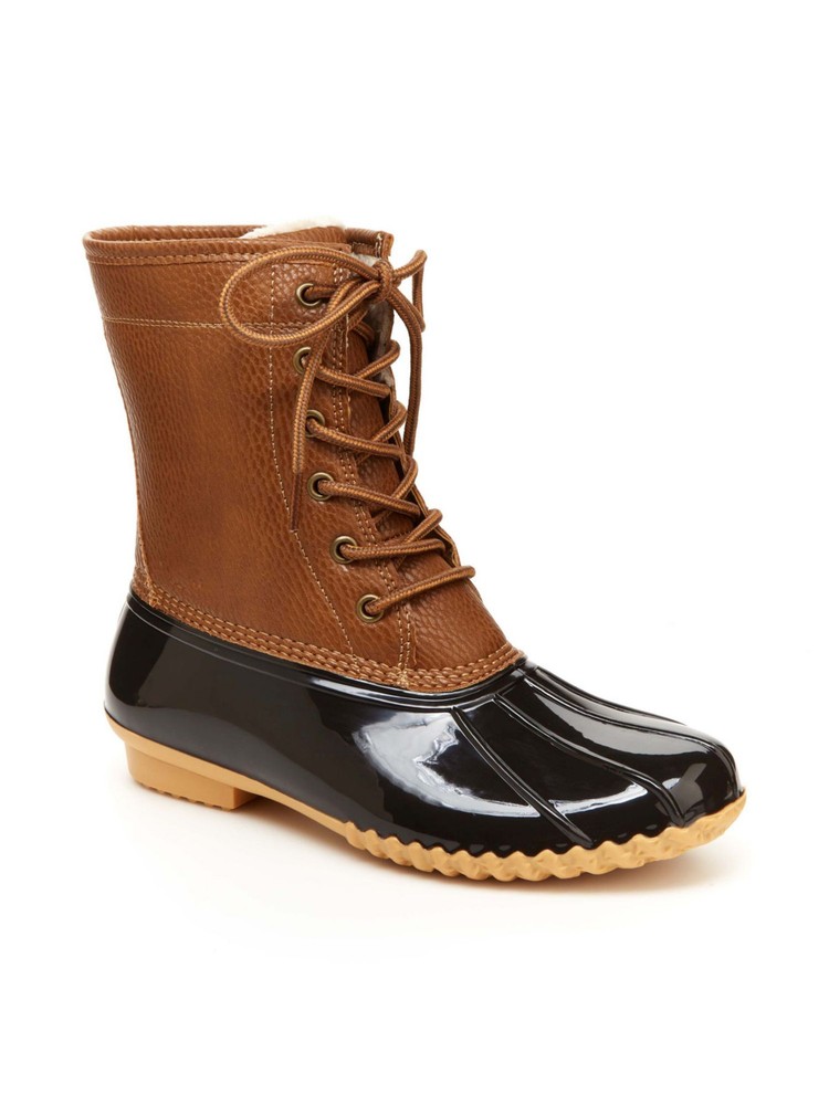 JBU BY JAMBU Womens Brown Water Resistant Maplewood Round Toe Duck Boots 10 M