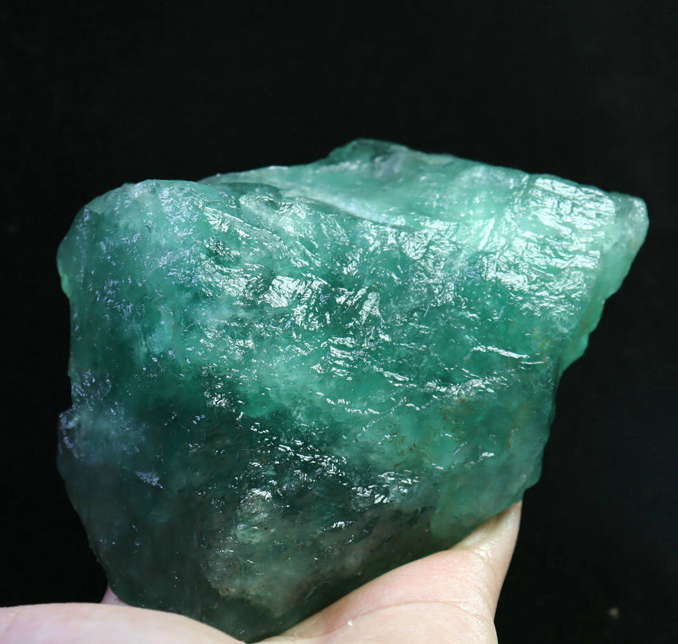705g Raw Green Fluorite Quartz Crystal Mineral Specimen Unpolished Natural