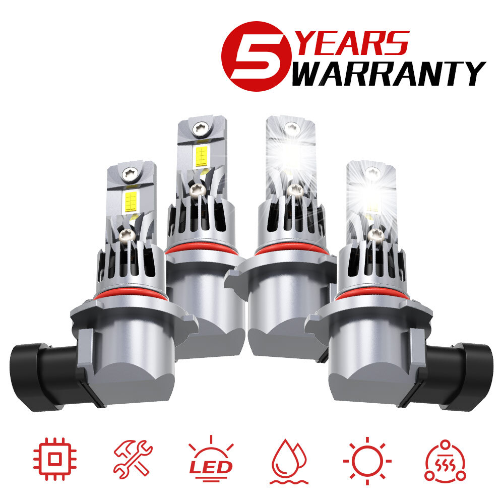 Bright White LED Headlight Kit Hi/Lo Beam for GMC Savana 1500 2500 3500 1997-2014