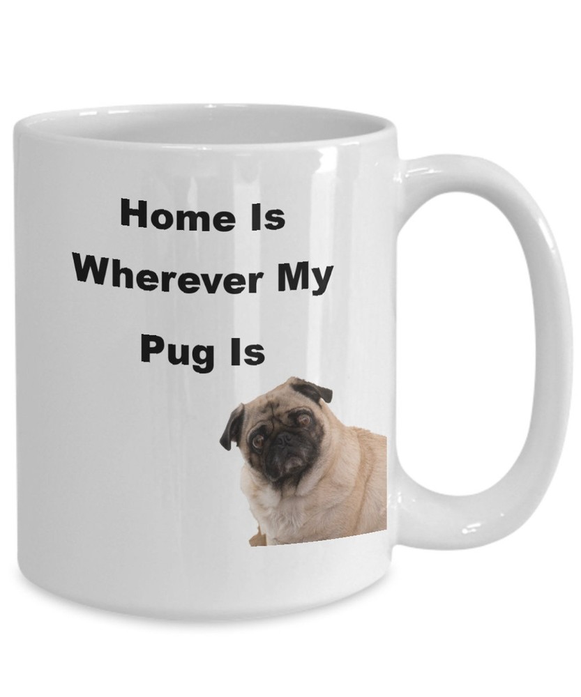 Pug Coffee Mug for Home Cute Pug Lover Gift Idea