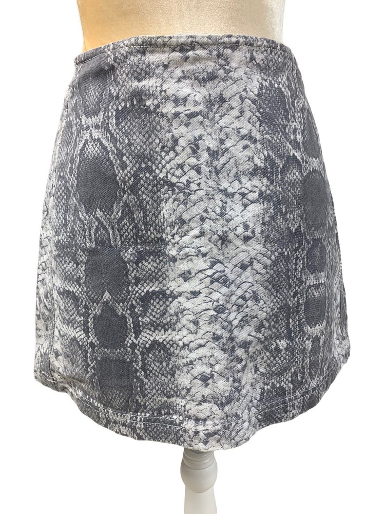 BDG Snake Print Mini Skirt with Back Zipper in Small