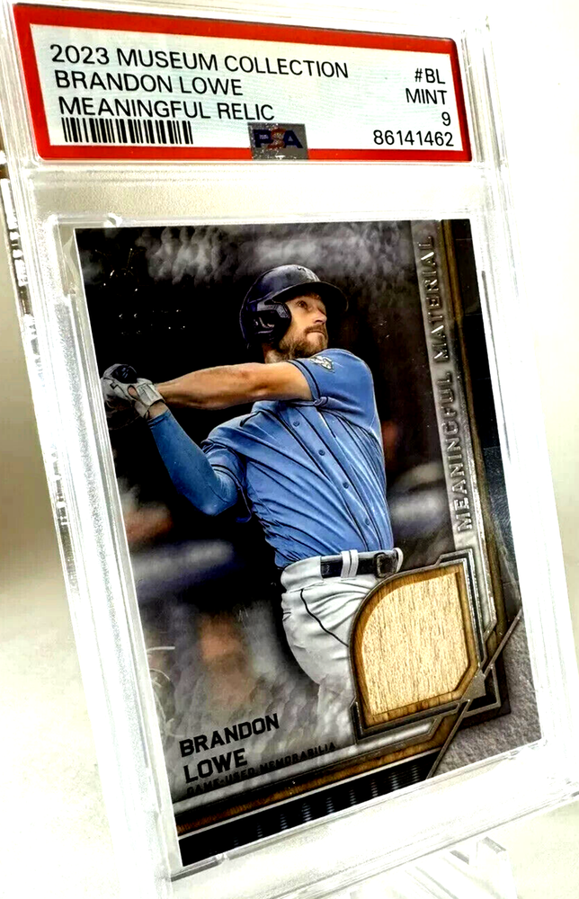 2023 Topps Museum Relic SP Brandon Lowe 11/50 PSA 9 Mint Pop 1 #MMR-BL