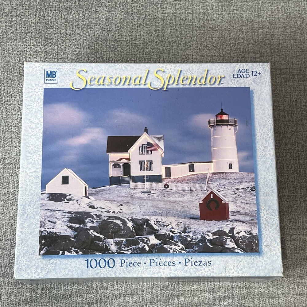Seasonal Splendor 1000 Piece Puzzle MB Noble Light Cape Neddick York Maine New-image