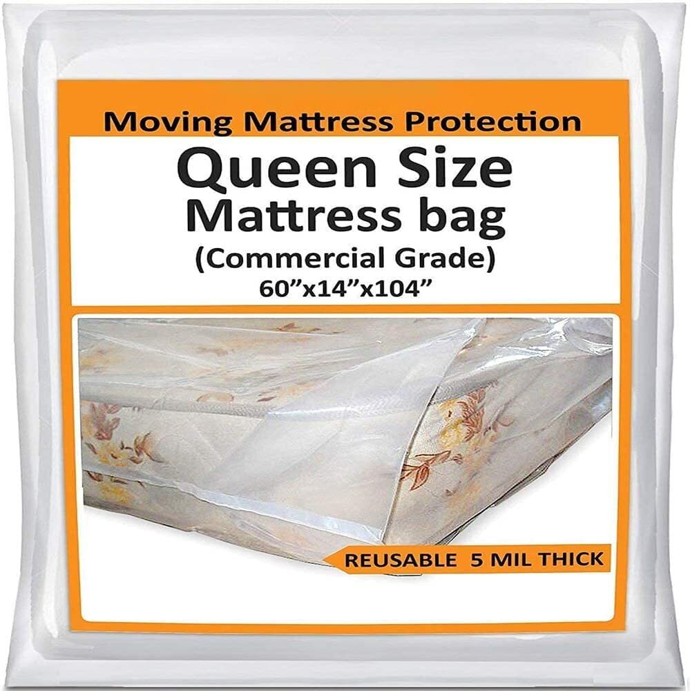 Mattress Bags for Moving Queen - Storage Bag - 5 Mil Heavy-Duty - Thick Plast...