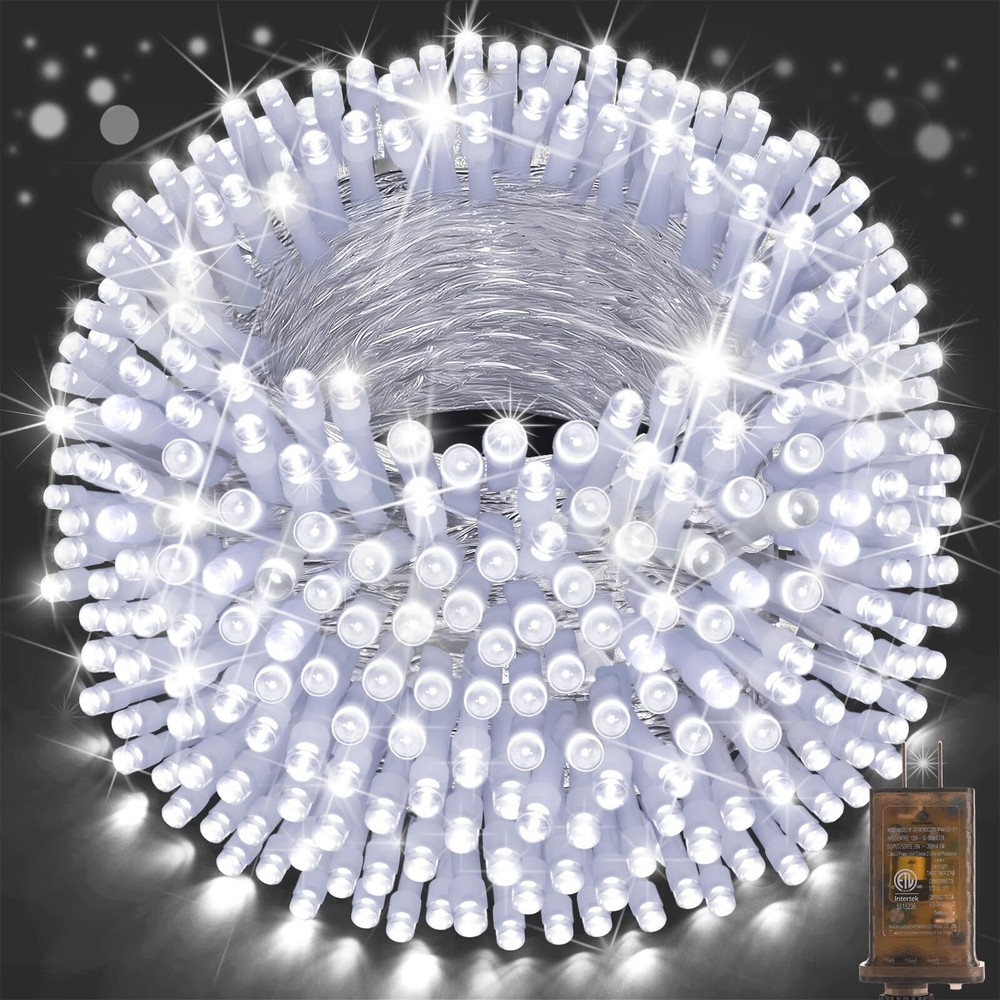 197FT 500 LED Christmas String Lights Outdoor with 8 Modes Timer Memory Funct...