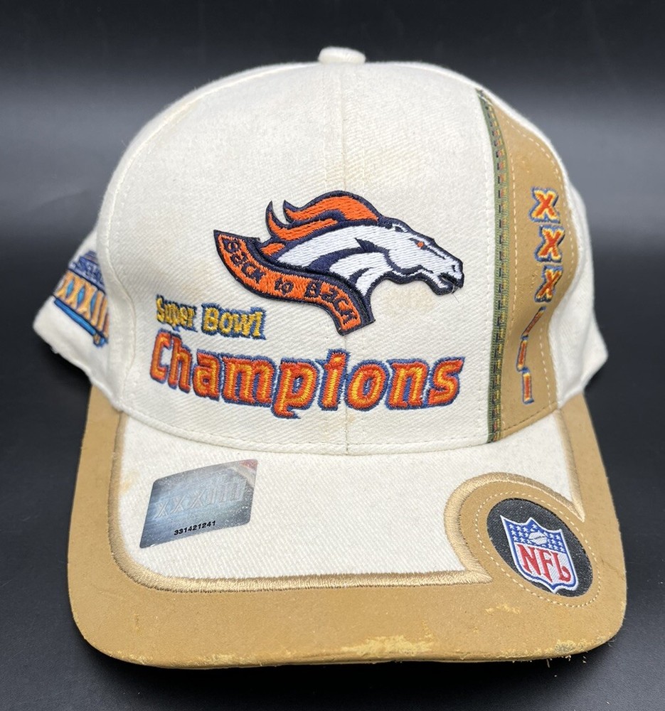 Vintage Denver Broncos Super Bowl XXXIII NFL Adjustable Beige Cap
