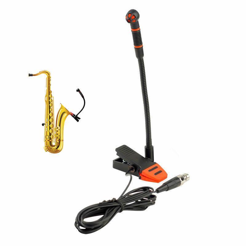 Clip-On Gooseneck Condenser Mic for Saxophone Trumpet Orchestra Instruments
