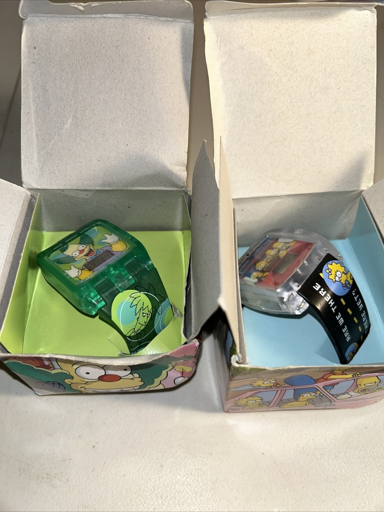 Vintage 2002 Burger King Simpsons Talking Watch Set - Krusty & Family - New in Box