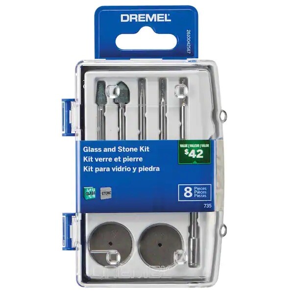 NEW Dremel Glass and Stone Rotary Accessory Micro Kit (8-Piece)