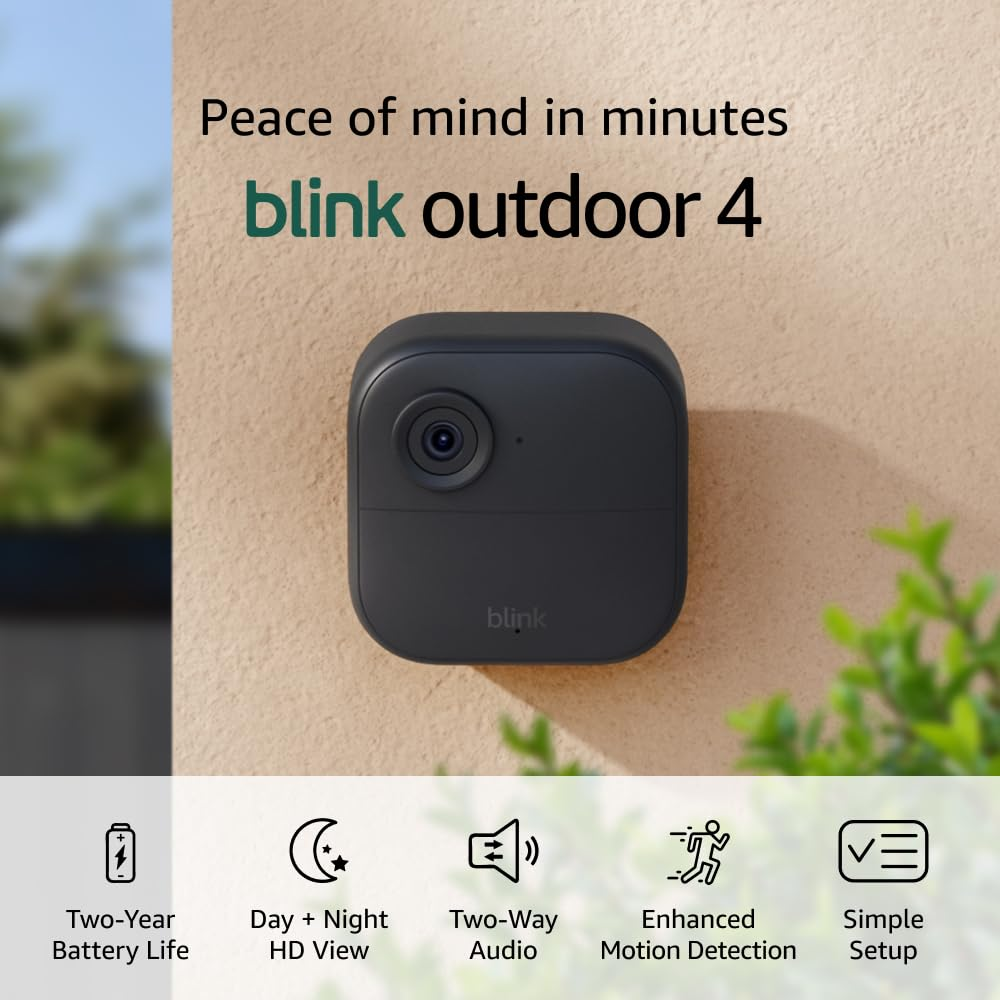 Outdoor 4 Wire-Free Smart Security Camera with 2-Year Battery Life