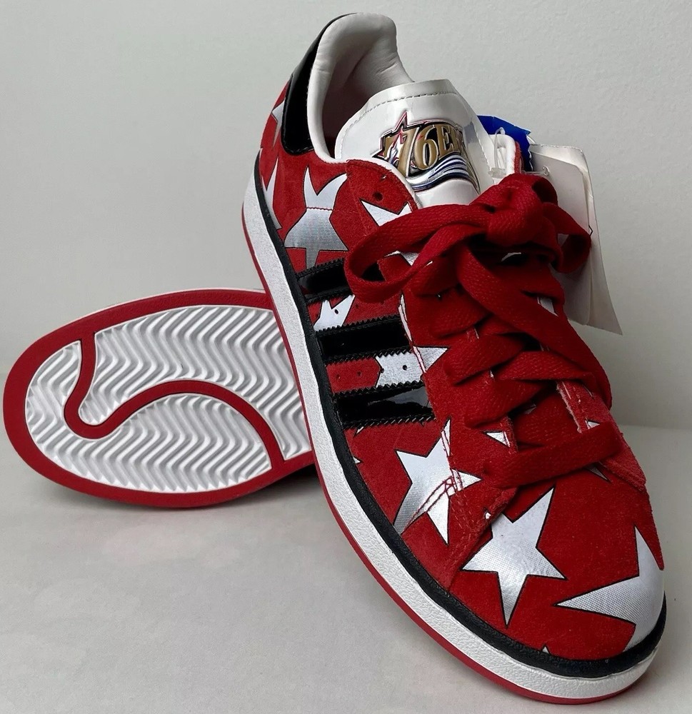 Adidas Campus II 2 Snr C9 NBA 76ers 044352 Red/White Men's 7 VGC NOS Deadstock