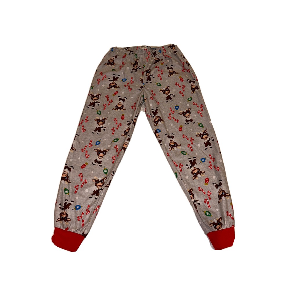 Kids Reindeer Sleepwear Pants Size 10 Candy Canes Christmas New With Tags