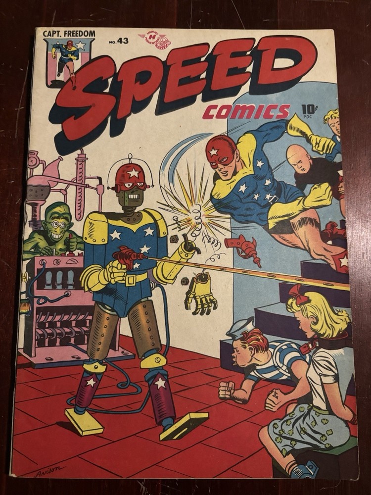 Speed Comics #43  1946 F/VF 7.0 Robot/Bondage OW UNRESTORED **LOOK**