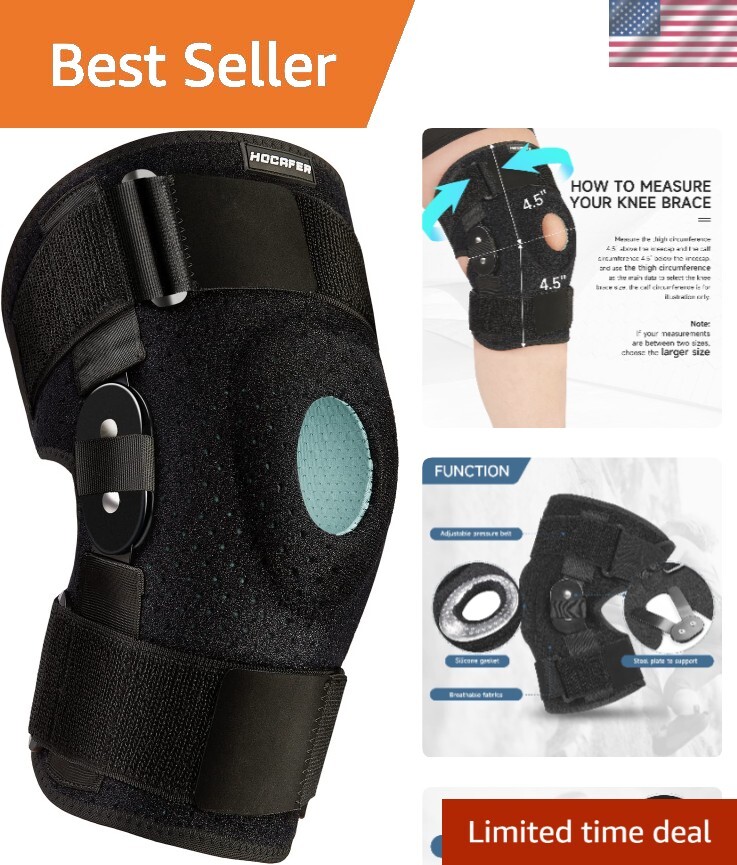 Plus Size Knee Brace XL-8XL Adjustable Support for Pain Relief & Decompression
