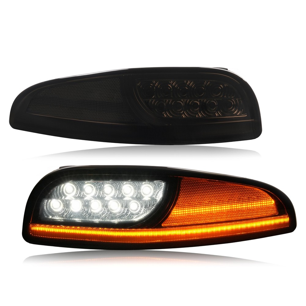 Smoked Sequential LED Turn Signal Light DRL Parking For Chevy Corvette C5 97-04